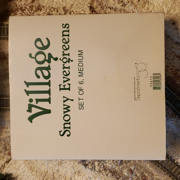 DEPARTMENT 56 - Village Accessories - Snowy Evergreens - Set of 6 - Medium - Picture 2 of 16